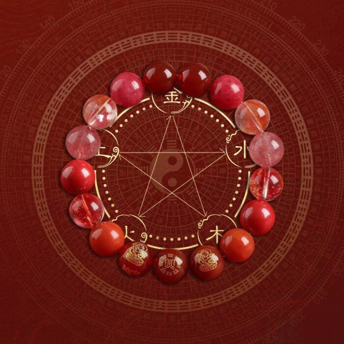 Natural crystal multi-treasure God of Wealth bracelet.