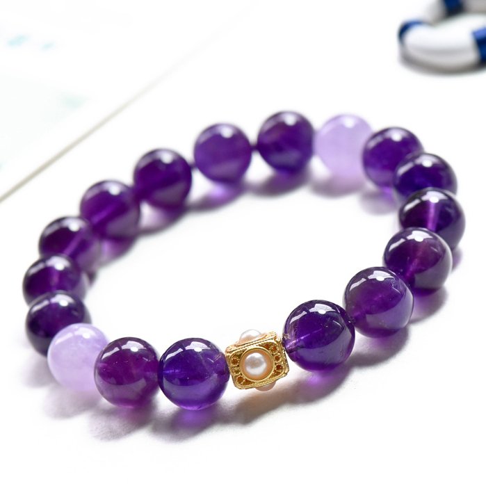 Amethyst String Lavender Minimalist Bracelet Micro-set Colour Retention Accessories - taoistcrystal.com Amethyst String Lavender Minimalist Bracelet Micro-set Colour Retention Accessories