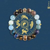 Multi-treasure natural crystal bracelet of the Four Sacred Beasts for supplementing the wood element in the five elements theory, protecting safety and bringing good fortune. It is suitable for those who lack and are in favor of the wood element.