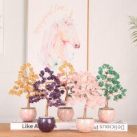 Handmade Marriage – Wishing Crystal Tree with Dragon – Basin Base (Money – Shaking Tree) – Protect your body and mind from intrusion