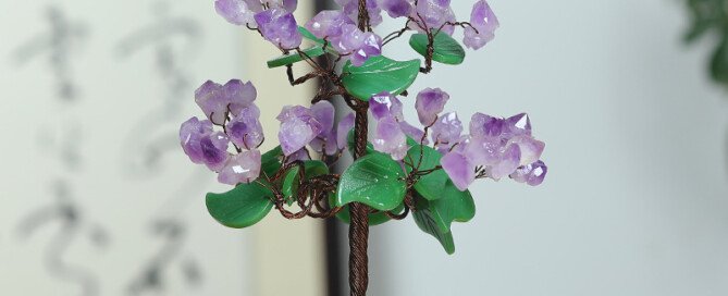 Crystal Raw Stone Money – Making Tree with Gourd Decoration – Endow you with the inner calm and composure.