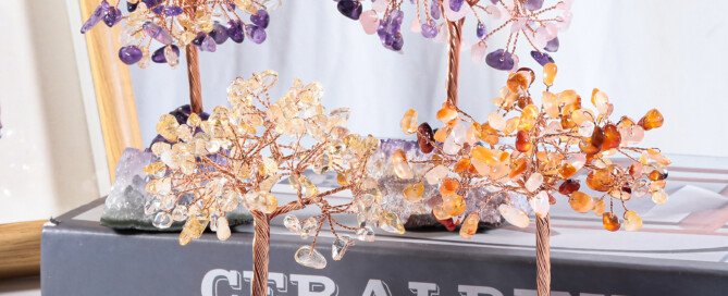 Natural Crystal Money – Making Tree with Irregular Amethyst Base (Fortune – Attracting Tree) – Add impetus to your career and financial luck