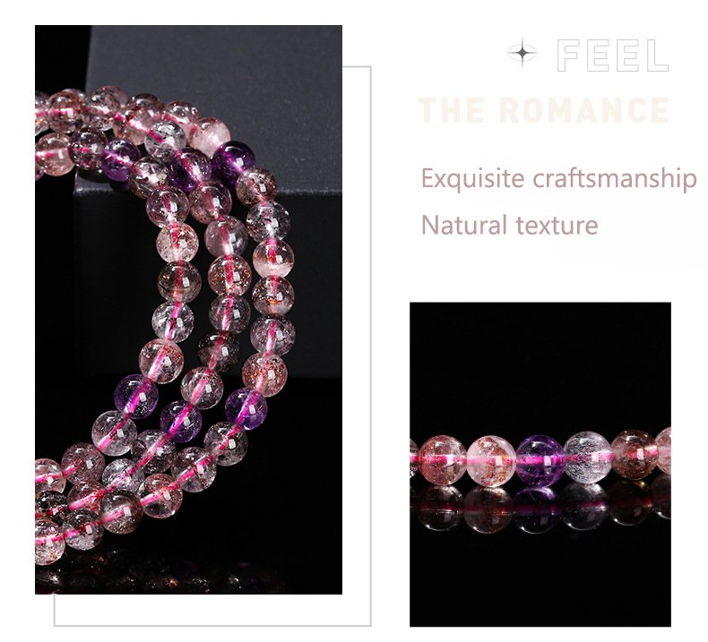 6A natural Super Seven multi-strand bracelet. - taoistcrystal.com 6A natural Super Seven multi-strand bracelet.