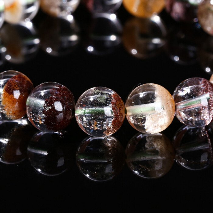Natural Four Seasons Phantom crystal bracelet (treasure basin style)