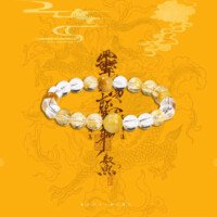 Natural Yellow and White Crystal Tiger Eye Stone Bracelet