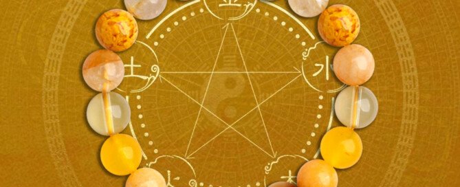 Five Elements Complementary Earth Oriental Taoist Designed to Stabilise Health and Fortune Status Strings