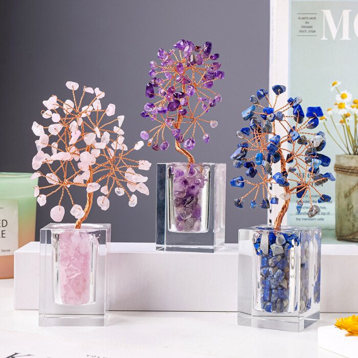 Natural Multicolored Fluorite Crystal Life Flower Tree – Infuse positive energy into your home