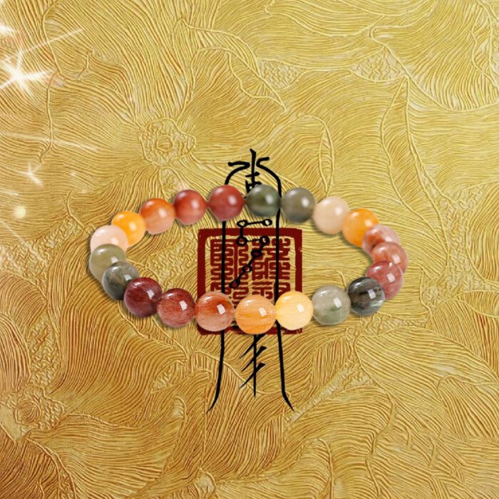 6A natural Rutilated Quartz bracelet.