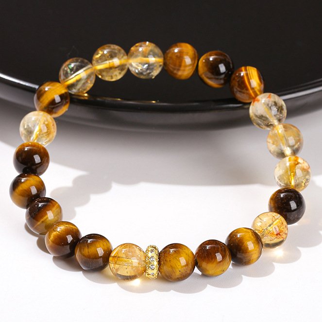 Natural Yellow Pagoda Crystal Bracelet