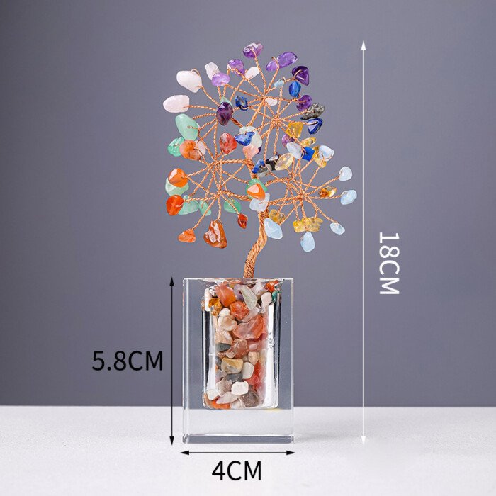 Natural Multicolored Fluorite Crystal Life Flower Tree – Infuse positive energy into your home