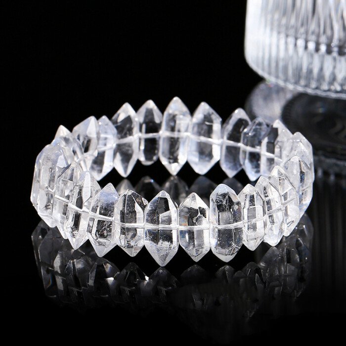 Natural Dumortierite Personalized Double-pointed Bracelet