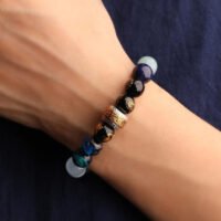 Multi-treasure natural crystal bracelet of the Four Sacred Beasts for supplementing the wood element in the five elements theory, protecting safety and bringing good fortune. It is suitable for those who lack and are in favor of the wood element.