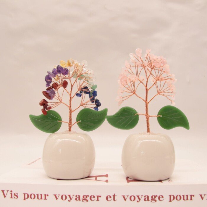 Handmade Wish – Making Crystal Tree with Ceramic Base (Money – Attracting Tree) – Stimulate enthusiasm and add vitality to life