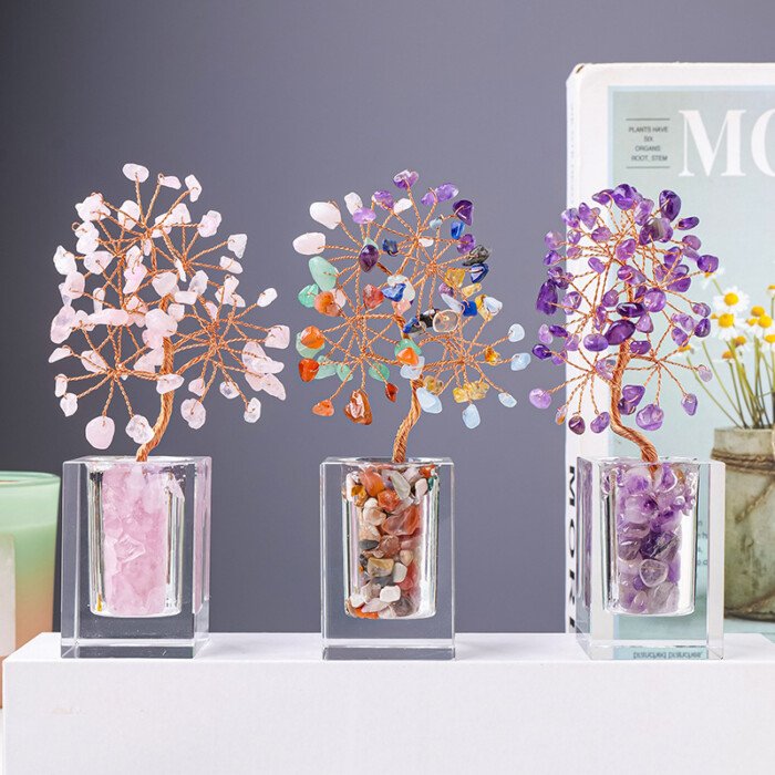Natural Multicolored Fluorite Crystal Life Flower Tree – Infuse positive energy into your home