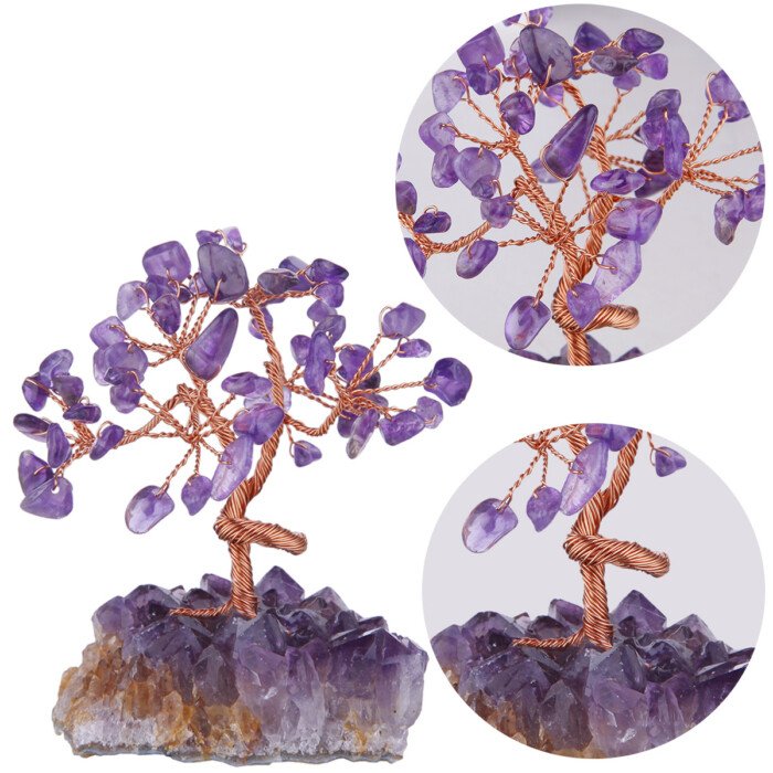 Amethyst Money – Making Tree with Raw Ore Base – Accompany you into a peaceful sleep every night.