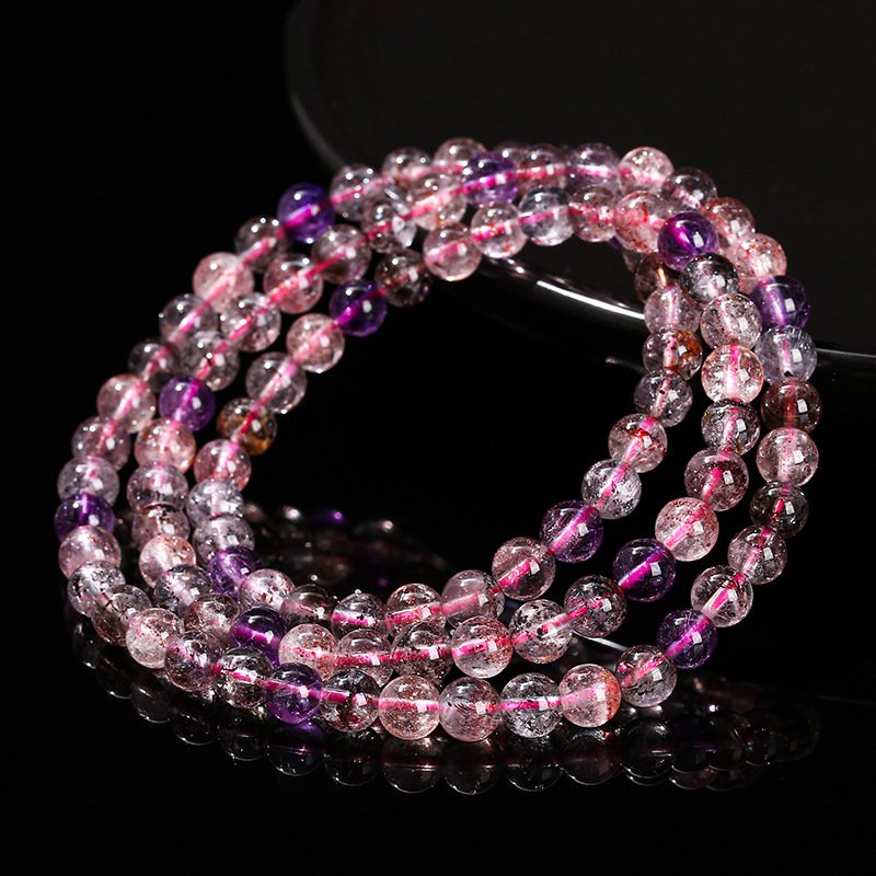 6A natural Super Seven multi-strand bracelet. - taoistcrystal.com 6A natural Super Seven multi-strand bracelet.