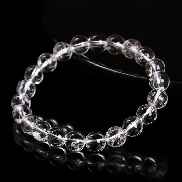 8A Natural White Crystal Bracelet for Purifying Magnetic Field