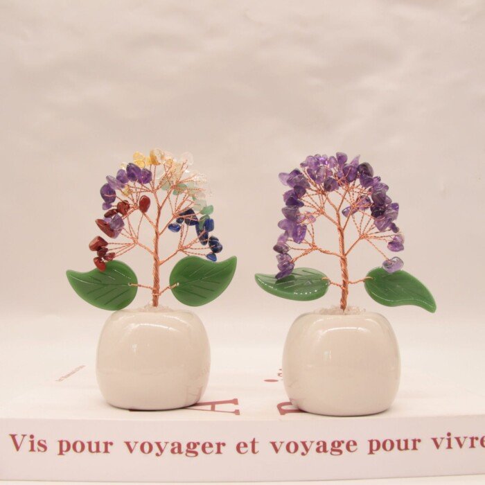 Handmade Wish – Making Crystal Tree with Ceramic Base (Money – Attracting Tree) – Stimulate enthusiasm and add vitality to life