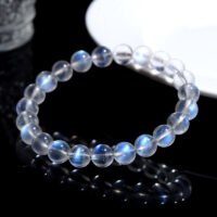 7A Natural Milky Blue Moonstone Bracelet, Fresh Blue Moonstone Bracelet