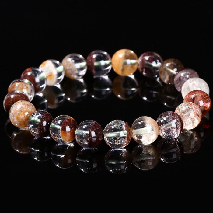 Natural Four Seasons Phantom crystal bracelet (treasure basin style)