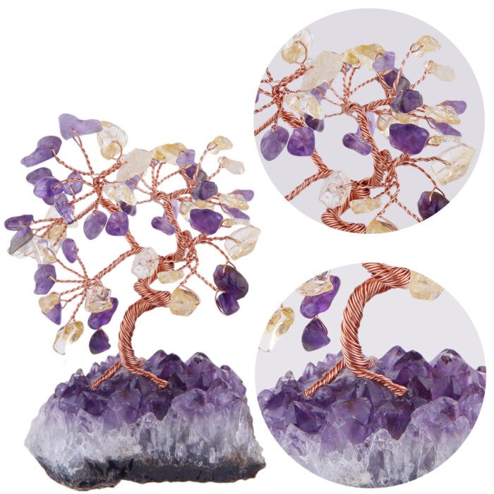 Amethyst Money – Making Tree with Raw Ore Base – Accompany you into a peaceful sleep every night.