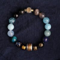 Multi-treasure natural crystal bracelet of the Four Sacred Beasts for supplementing the wood element in the five elements theory, protecting safety and bringing good fortune. It is suitable for those who lack and are in favor of the wood element.