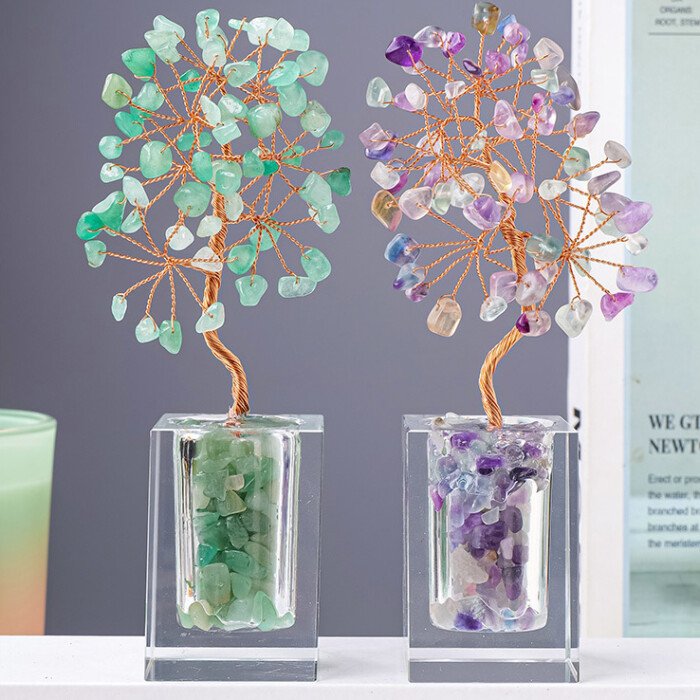 Natural Multicolored Fluorite Crystal Life Flower Tree – Infuse positive energy into your home
