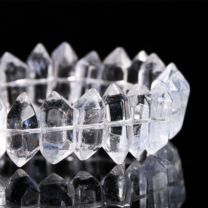 Natural Dumortierite Personalized Double-pointed Bracelet