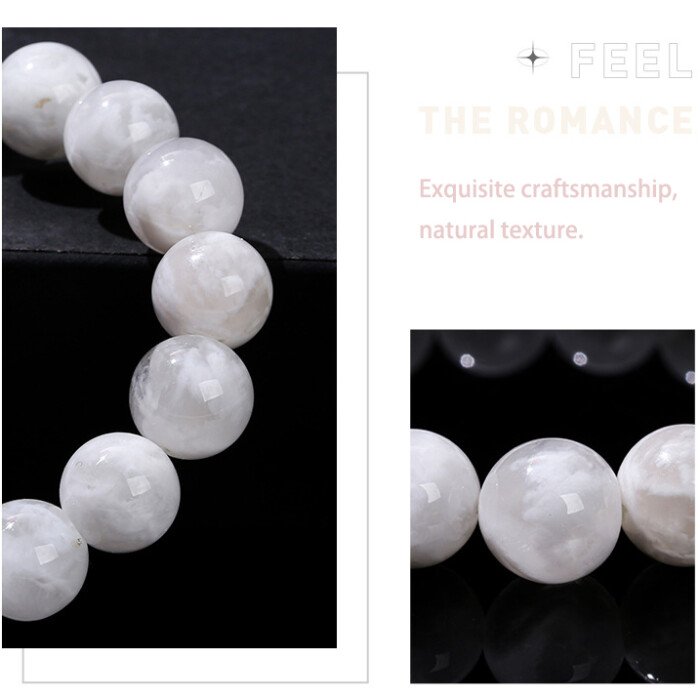 White Snowflake Phantom Crystal Bracelet for Purifying Magnetic Field