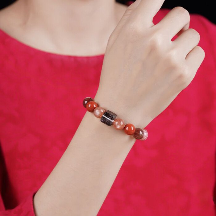 Citrine and South Red Agate Cornucopia Bracelet – Achieving Balance between Fire and Earth Elements in the Five – Element System