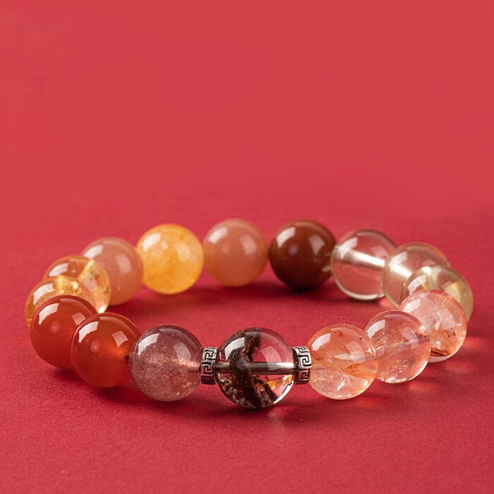 Cornucopia Crystal Bracelet – for Supplementing Fire and Earth Elements Which Are Lacking and Favored