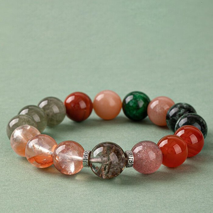 Cornucopia Crystal Bracelet – for Supplementing Fire and Wood Elements Which Are Lacking and Favored.