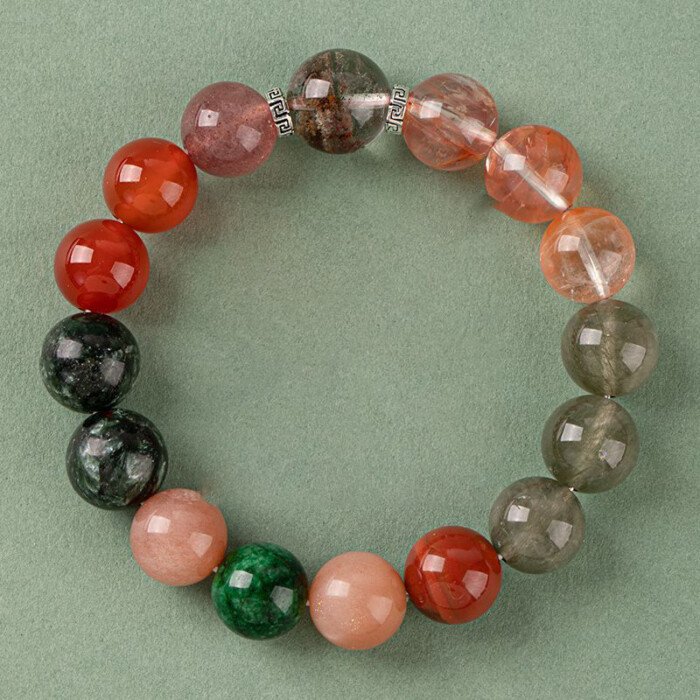 Cornucopia Crystal Bracelet – for Supplementing Fire and Wood Elements Which Are Lacking and Favored.