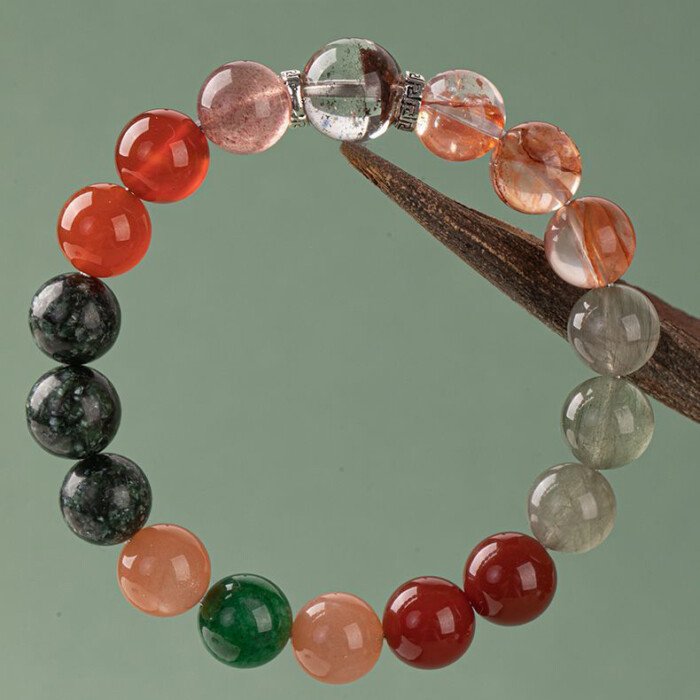 Cornucopia Crystal Bracelet – for Supplementing Fire and Wood Elements Which Are Lacking and Favored.