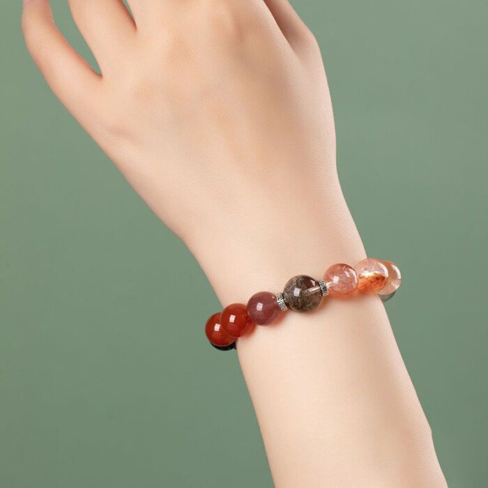 Cornucopia Crystal Bracelet – for Supplementing Fire and Wood Elements Which Are Lacking and Favored.