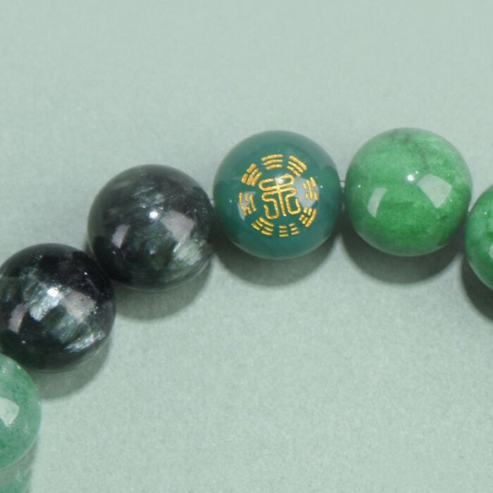 Aquamarine and Green Agate Crystal Bracelet: Balancing the Wood and Water Elements in the Five – Element Theory