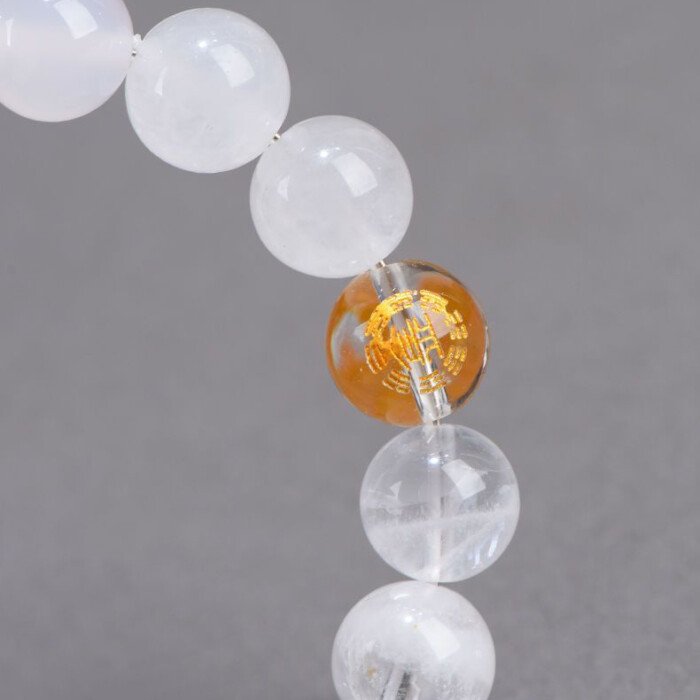 Aquamarine and Golden Obsidian Crystal Bracelet – Balancing Metal and Water Elements in the Theory of Five Elements