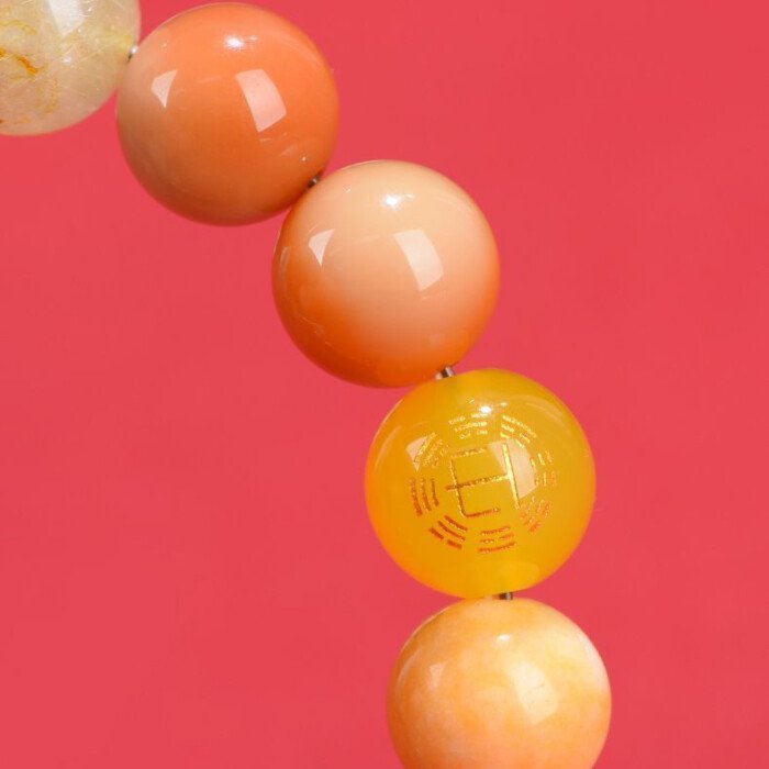 Yellow Pagoda Crystal and Sunstone Crystal Bracelet – Balancing Fire and Earth Elements in the Theory of Five Elements