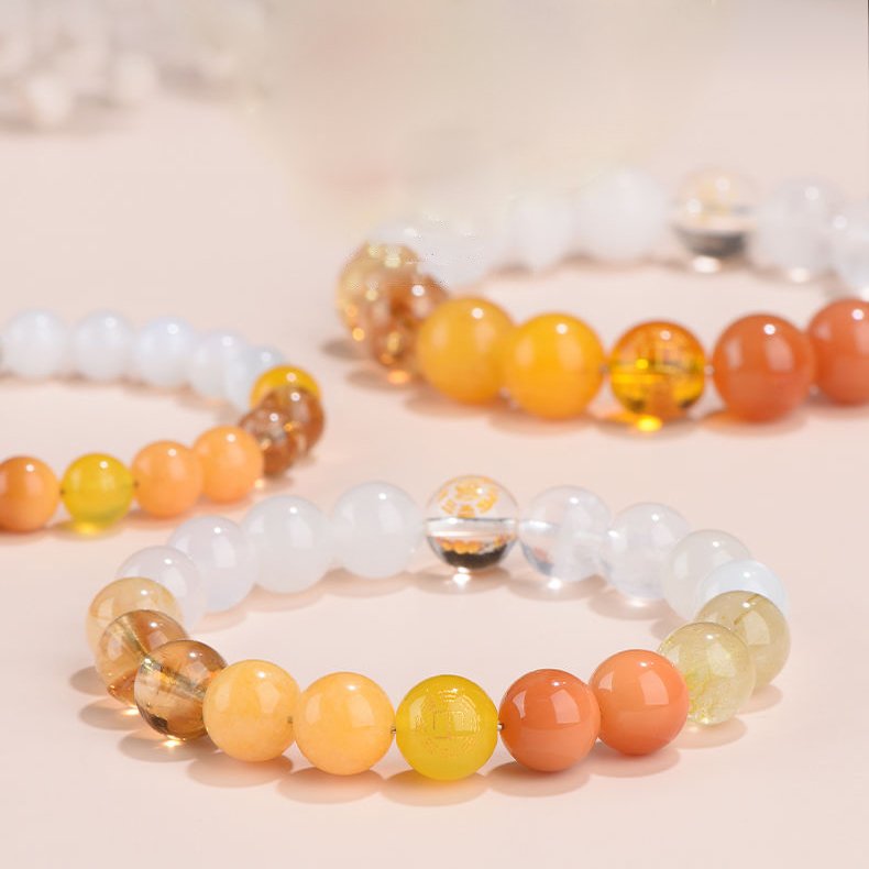 Yellow Crystal and Golden Tiger’s Eye Crystal Bracelet – Balancing Metal and Earth Elements in the Theory of Five Elements