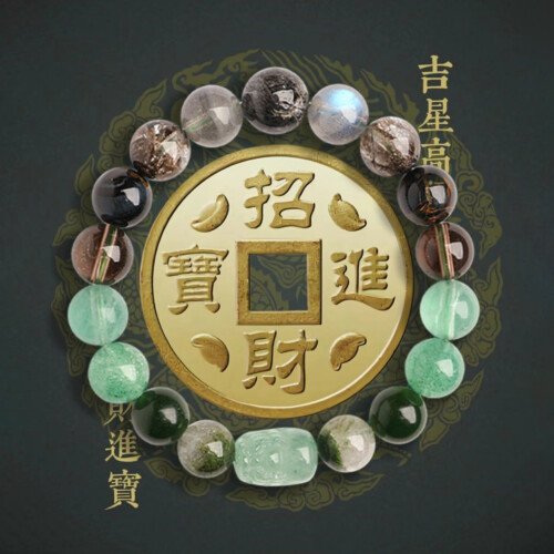 Green Strawberry Quartz Pi Xiu Wealth – attracting Bracelet: Compensating Water and Wood Elements in the Five – Element System