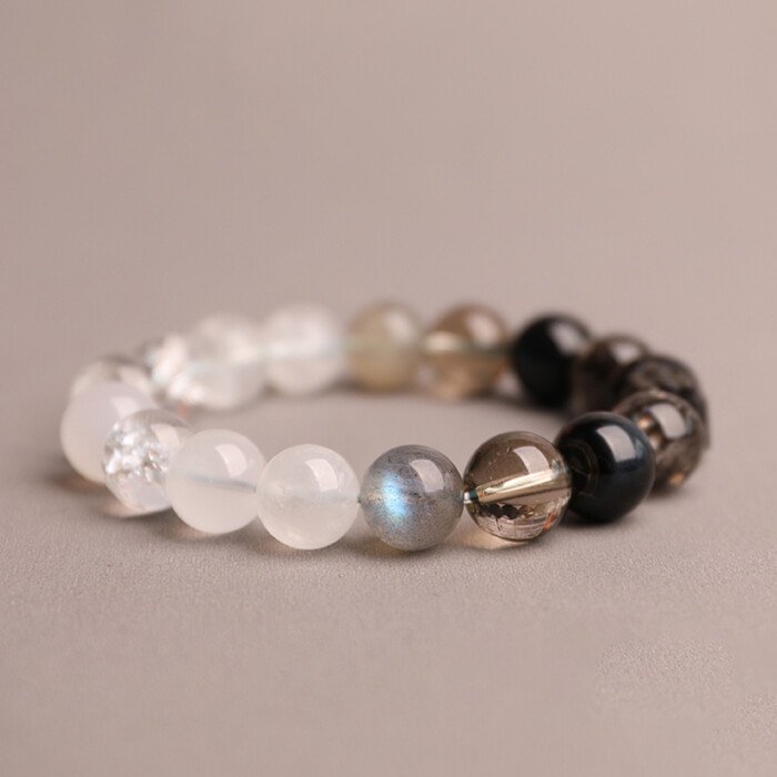 Golden Obsidian Pi Xiu Wealth – attracting Bracelet – Five – element Crystals for Supplementing Metal and Water Elements