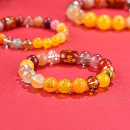 Five – Ways God of Wealth Crystal Bracelet – For Compensating Fire and Earth Elements in the Theory of Five Elements