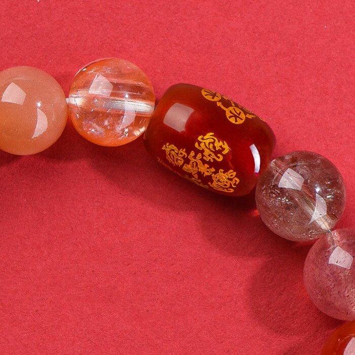 Five – Ways God of Wealth Crystal Bracelet – For Compensating Fire and Earth Elements in the Theory of Five Elements