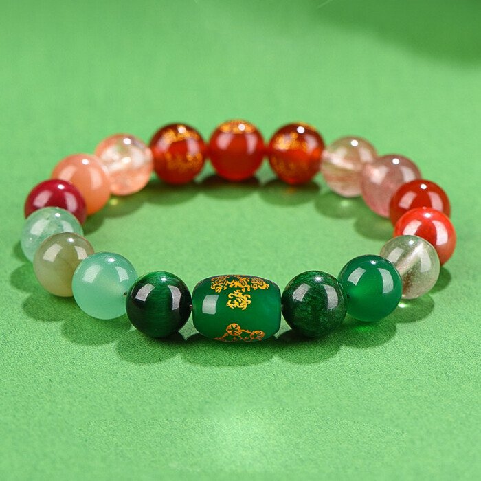 Five – Ways God of Wealth Crystal Bracelet – For Compensating Fire and Wood Elements in the Theory of Five Elements