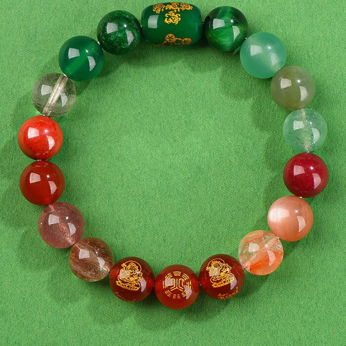 Five – Ways God of Wealth Crystal Bracelet – For Compensating Fire and Wood Elements in the Theory of Five Elements