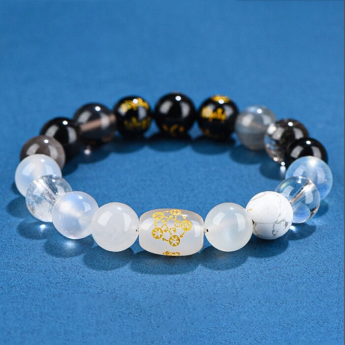 Five – Ways God of Wealth Crystal Bracelet – For Compensating Metal and Water Elements in the Theory of Five Elements