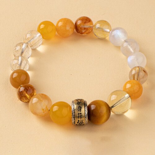 Amulet crystal bracelet – for supplementing metal and wood elements in the Wuxing theory.