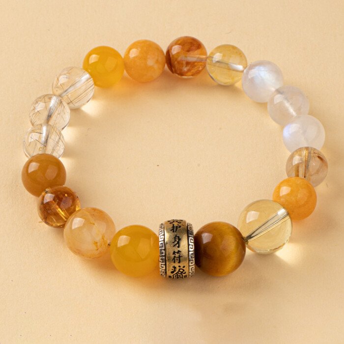 Amulet crystal bracelet – for supplementing metal and wood elements in the Wuxing theory.