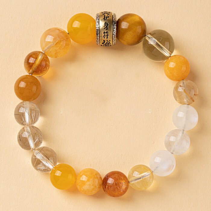 Amulet crystal bracelet – for supplementing metal and wood elements in the Wuxing theory.