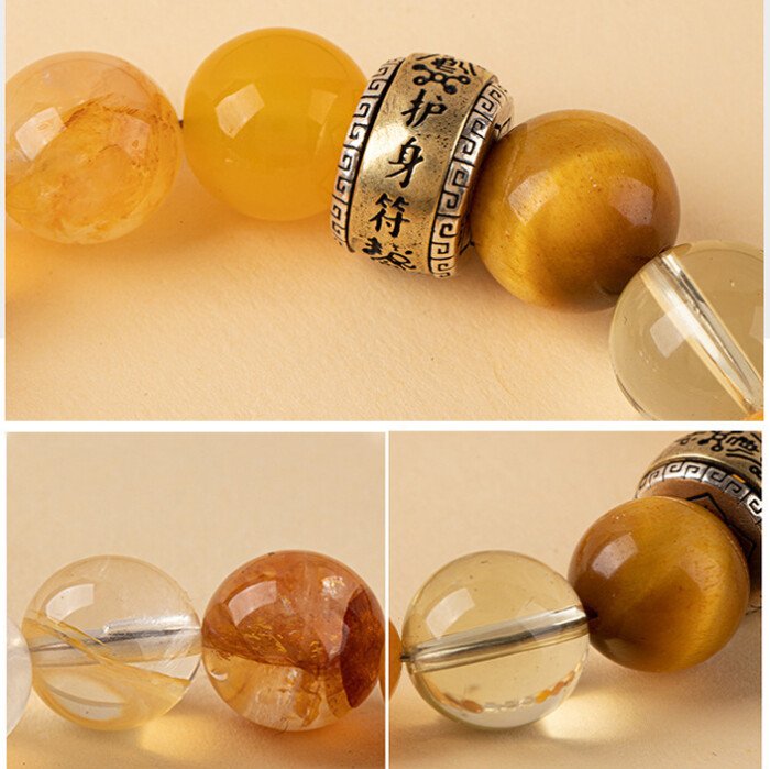 Amulet crystal bracelet – for supplementing metal and wood elements in the Wuxing theory.